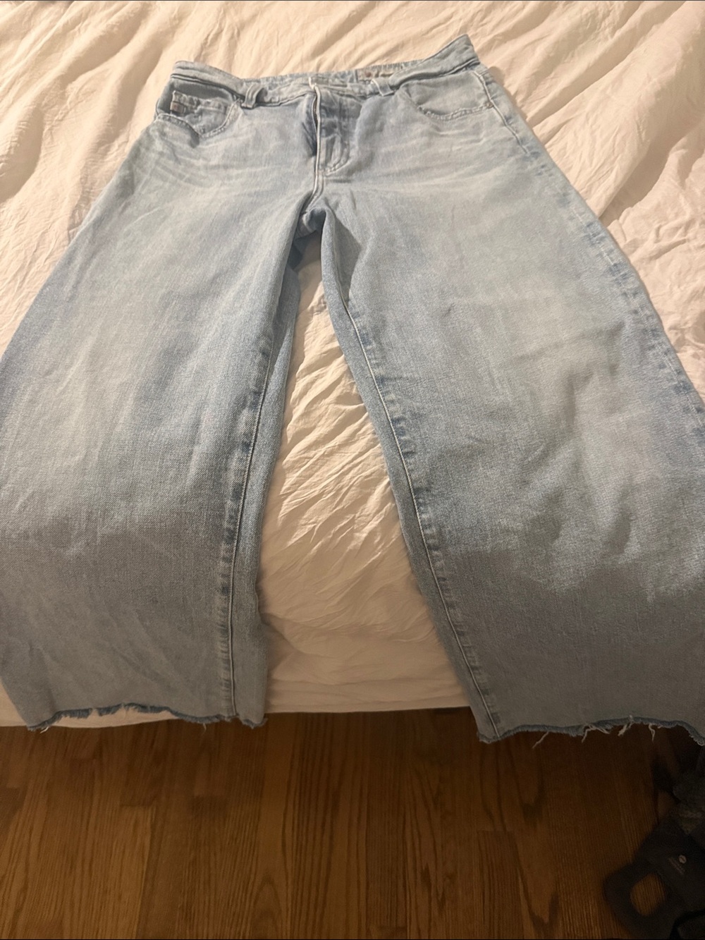 AG Adriano Goldschmied Light Blue Wide-Leg Jeans